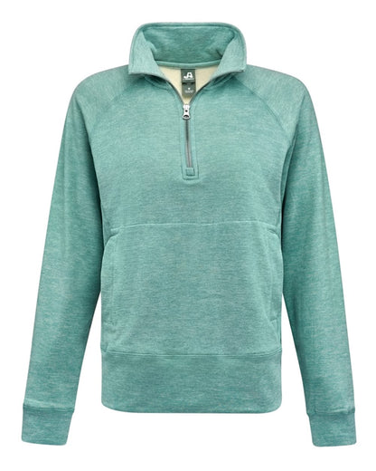 8743 J. America Women's Electric Fleece Quarter-Zip Sweatshirt