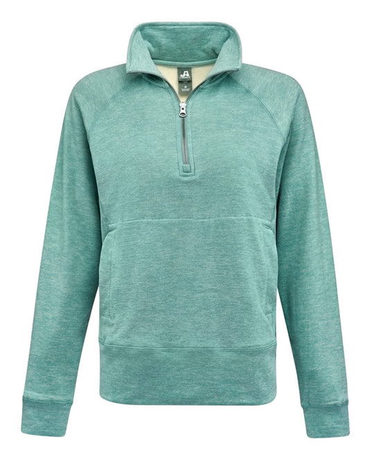 8743 J. America Women's Electric Fleece Quarter-Zip Sweatshirt