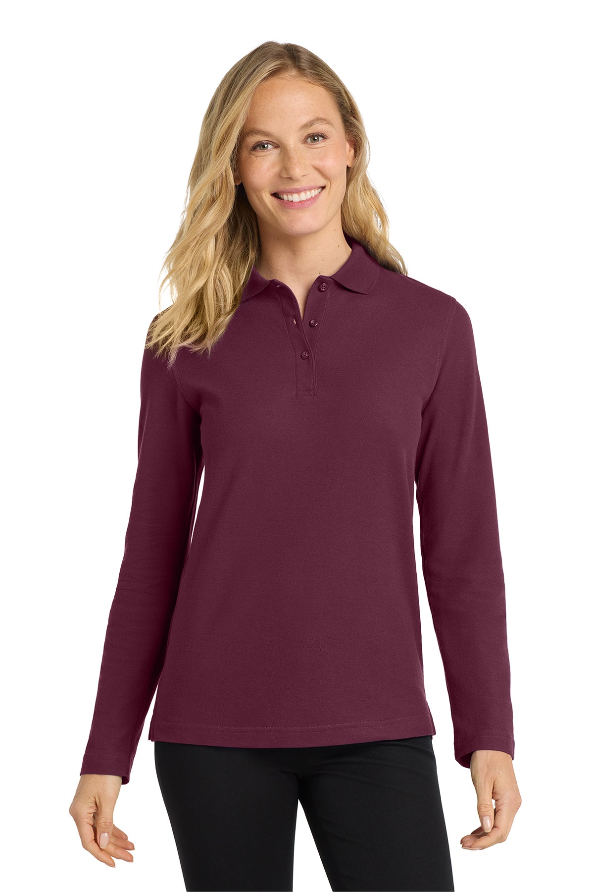 L500LS Port Authority® Women's Silk Touch™ Long Sleeve Polo