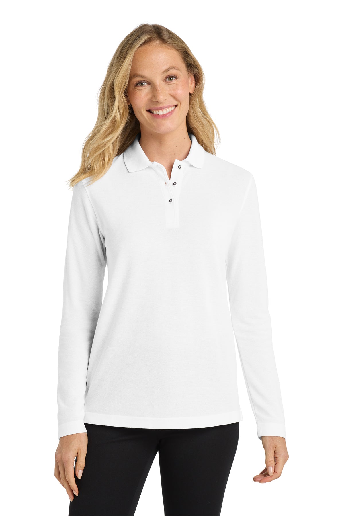 L500LS Port Authority® Women's Silk Touch™ Long Sleeve Polo