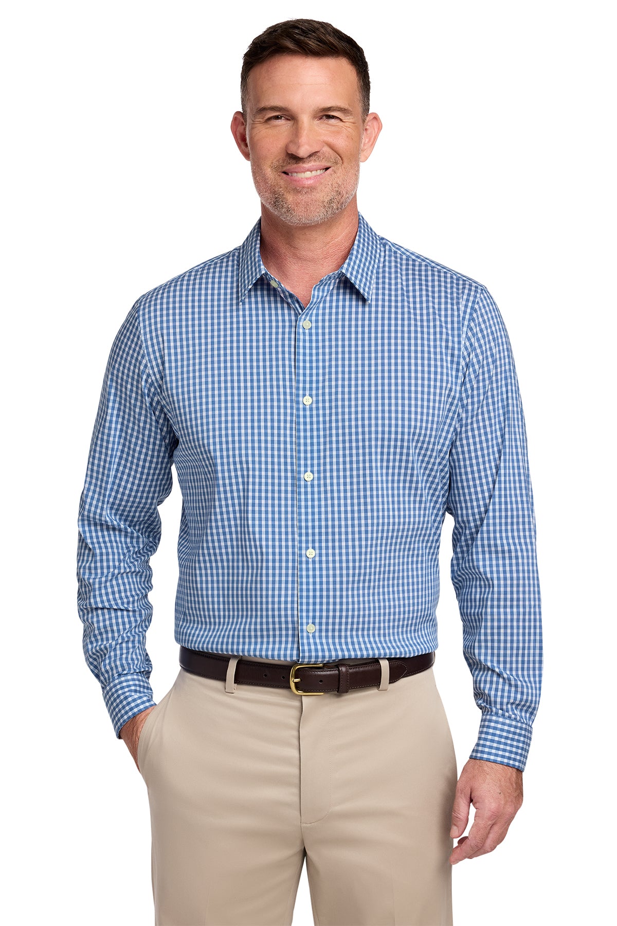 BB18006 Brooks Brothers® Tech Stretch Patterned Shirt