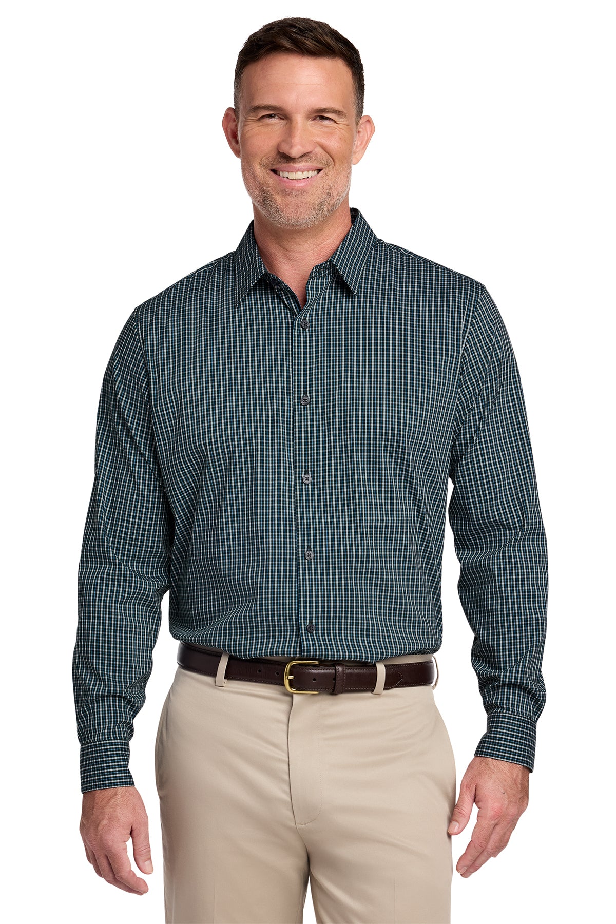 BB18006 Brooks Brothers® Tech Stretch Patterned Shirt