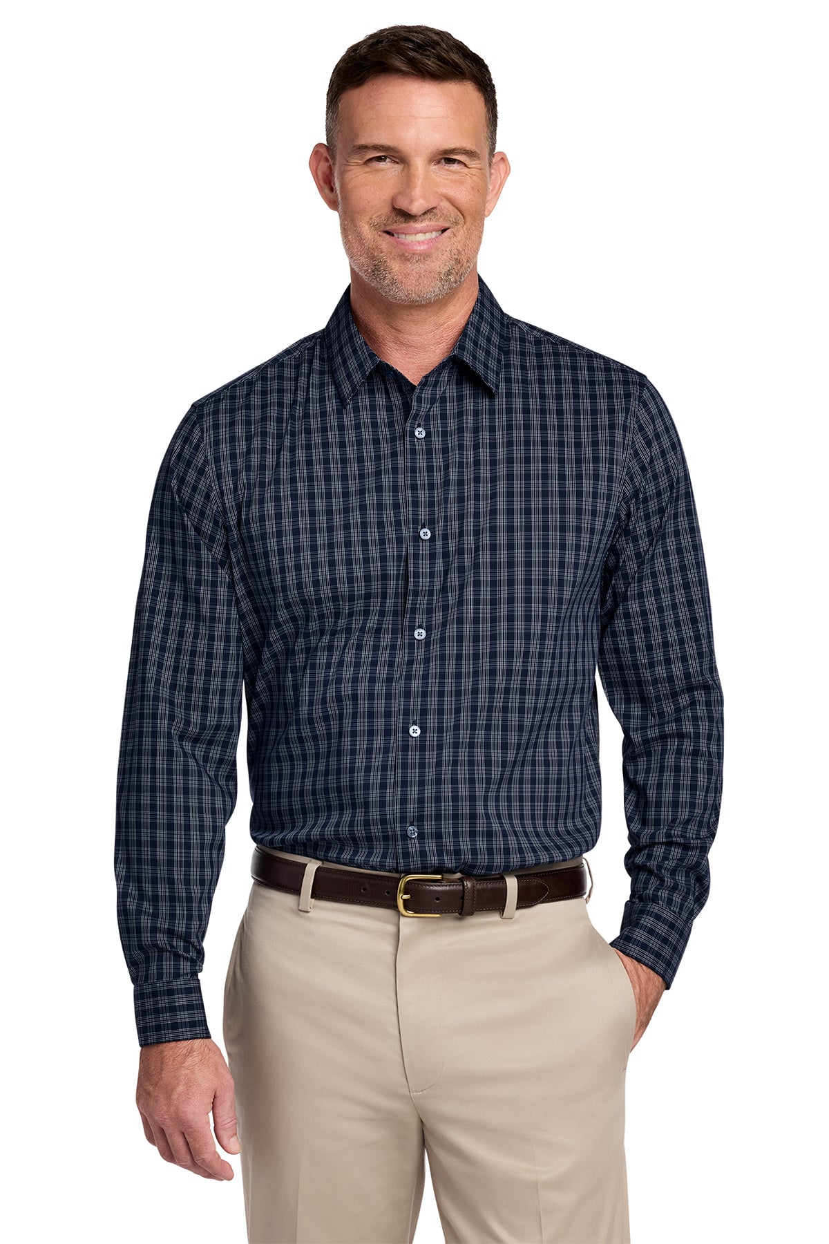 BB18006 Brooks Brothers® Tech Stretch Patterned Shirt