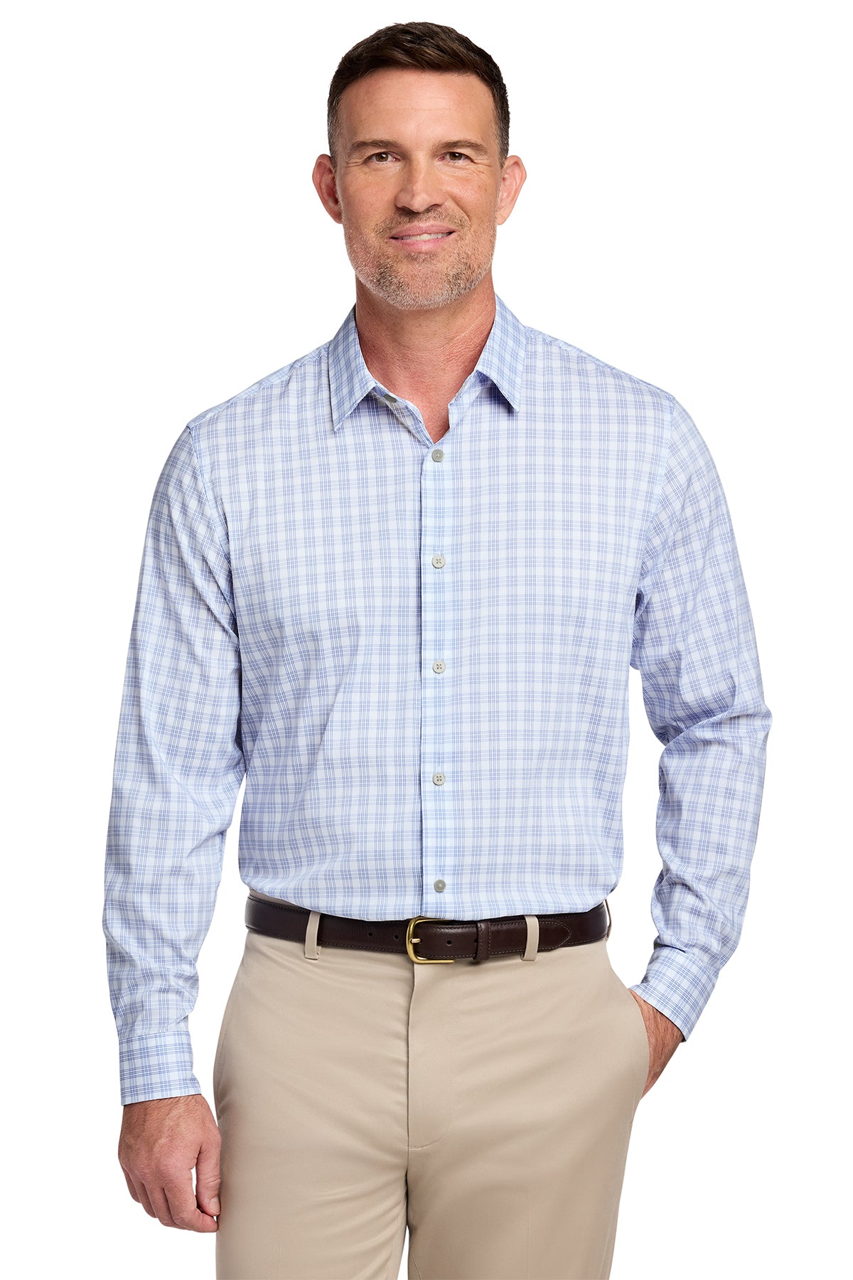 BB18006 Brooks Brothers® Tech Stretch Patterned Shirt