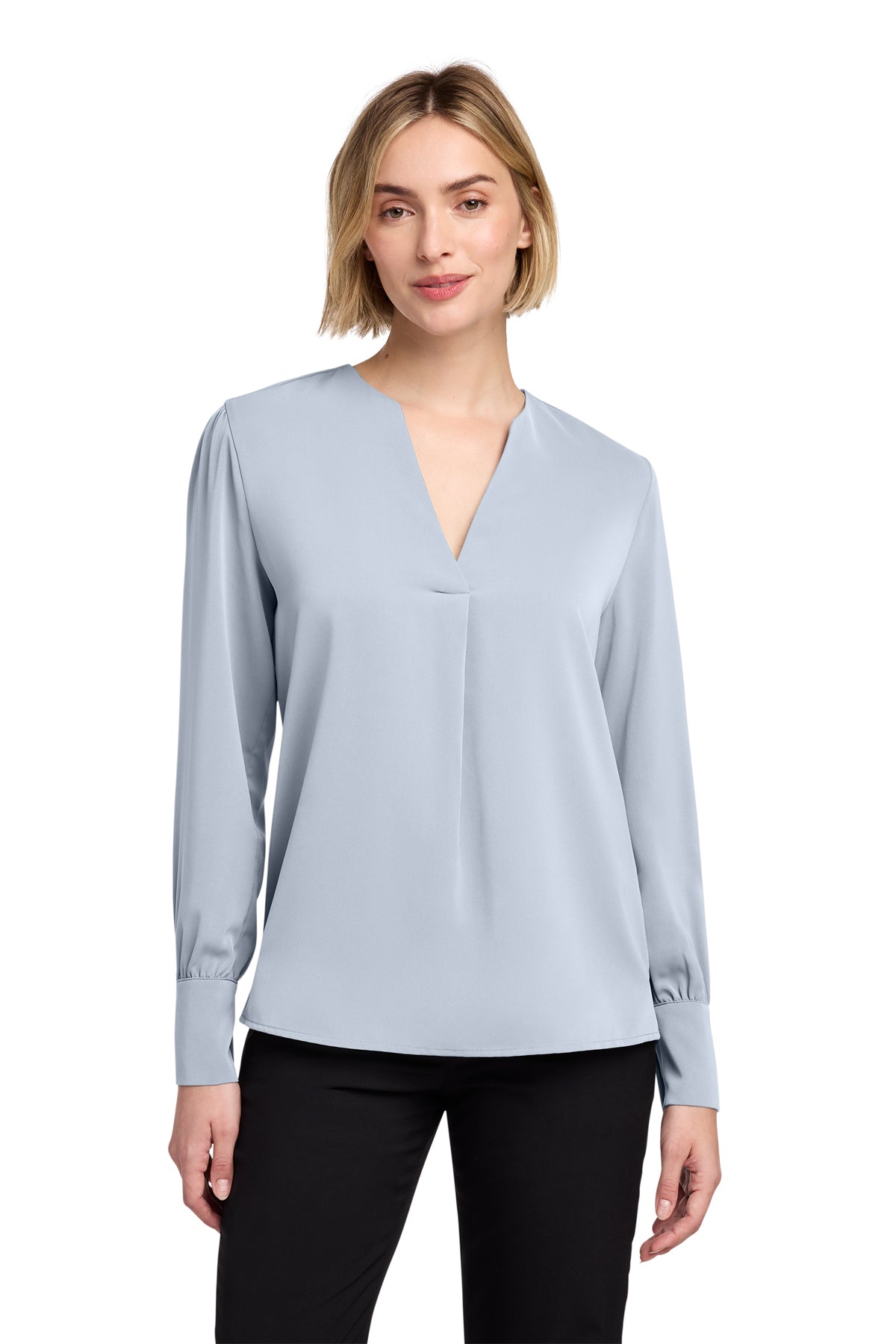BB18009 Brooks Brothers® Women’s Open-Neck Satin Blouse