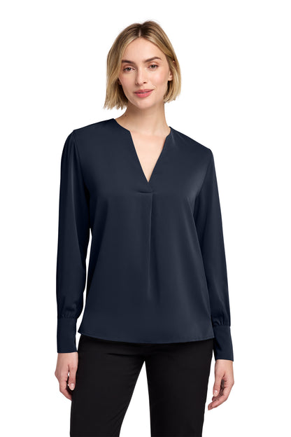 BB18009 Brooks Brothers® Women’s Open-Neck Satin Blouse