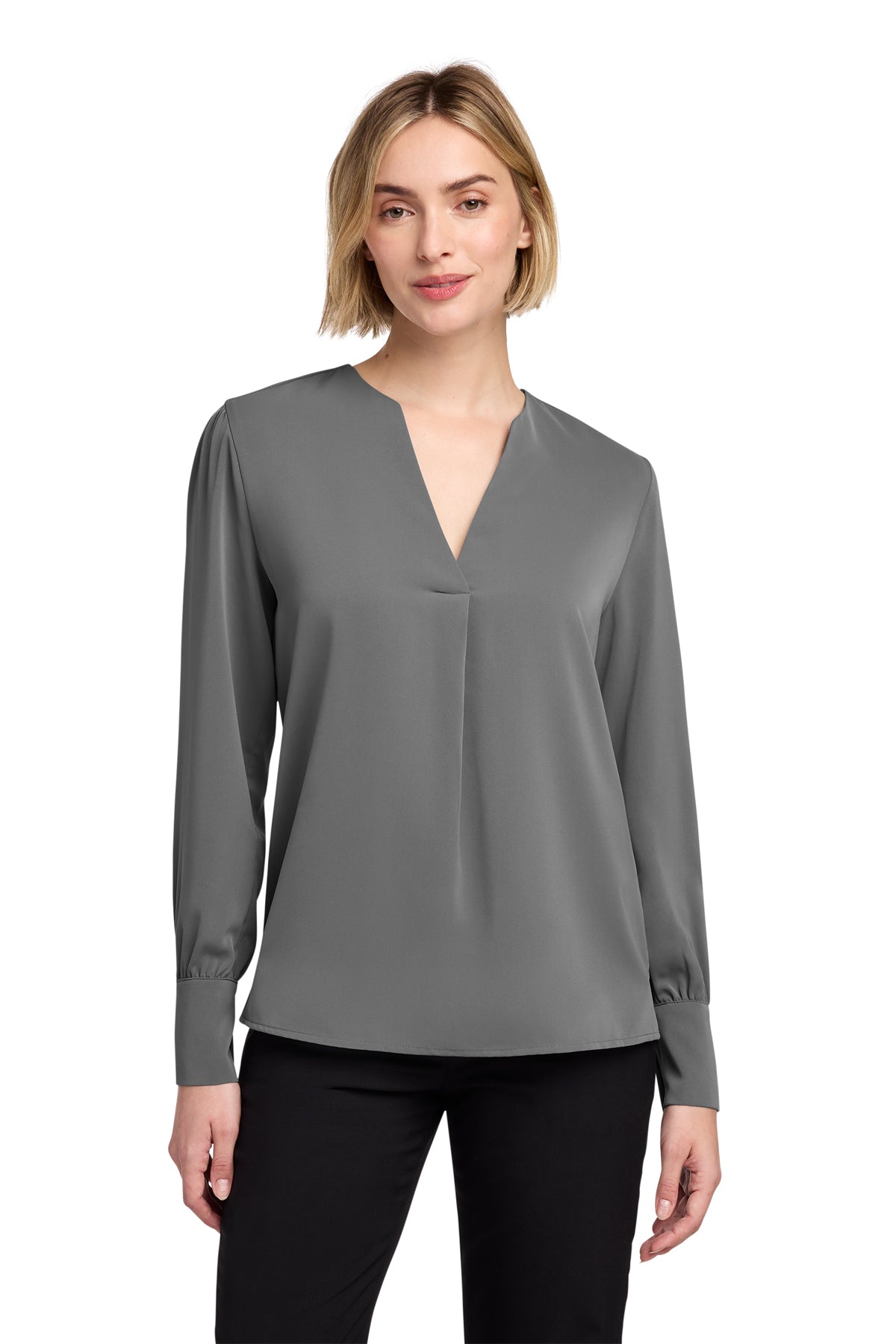 BB18009 Brooks Brothers® Women’s Open-Neck Satin Blouse