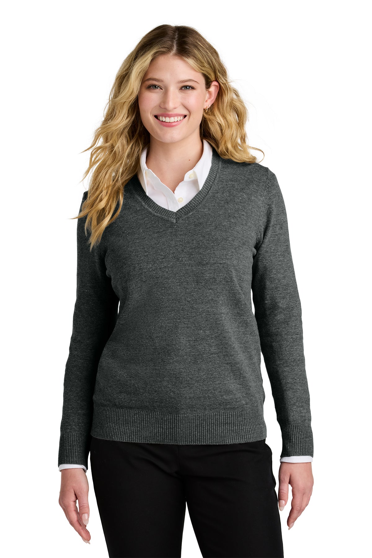 LSW2850 Port Authority® Women’s Easy Care V-Neck Sweater