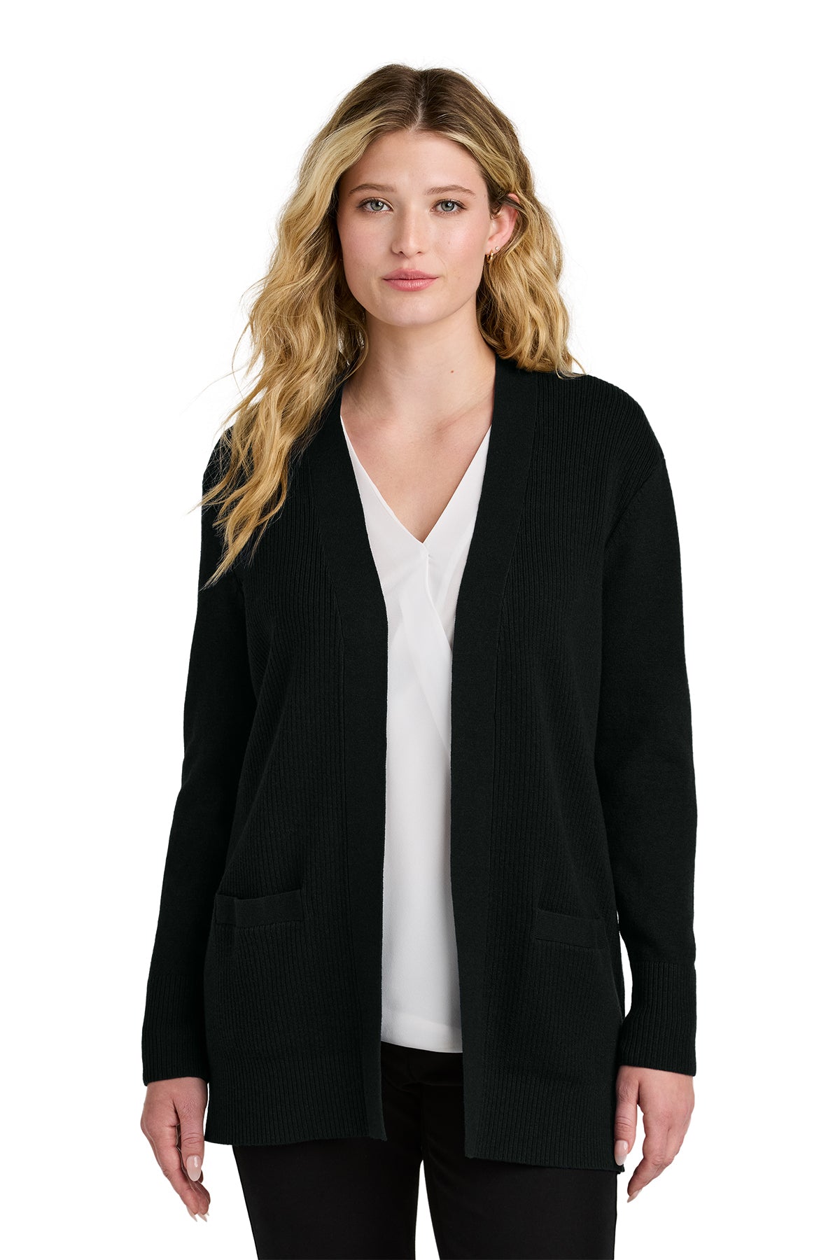 LW2890 Port Authority® Women’s Easy Care Open-Front Cardigan Sweater