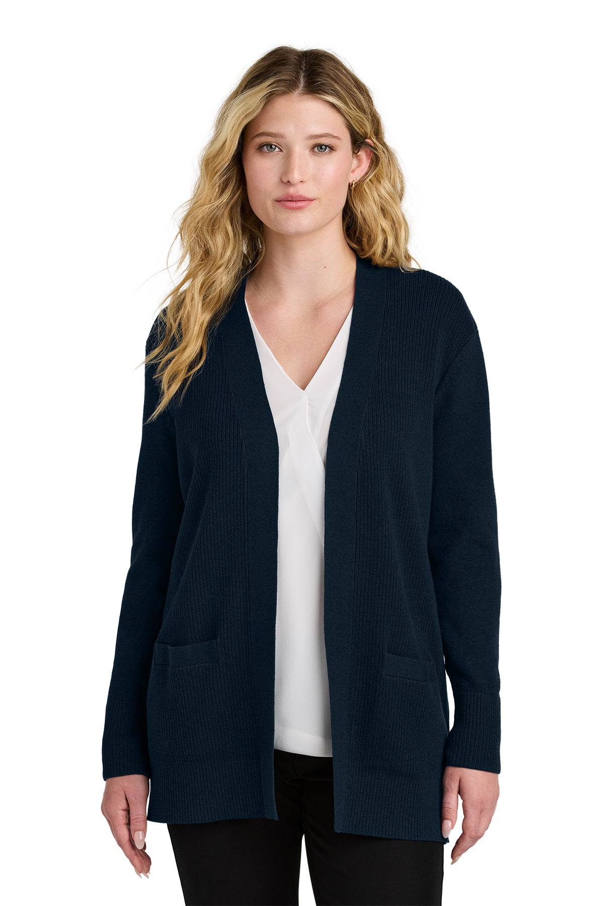 LW2890 Port Authority® Women’s Easy Care Open-Front Cardigan Sweater