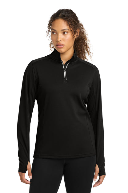 LST860 Sport-Tek® Women's Sport-Wick® Textured 1/4-Zip Pullover