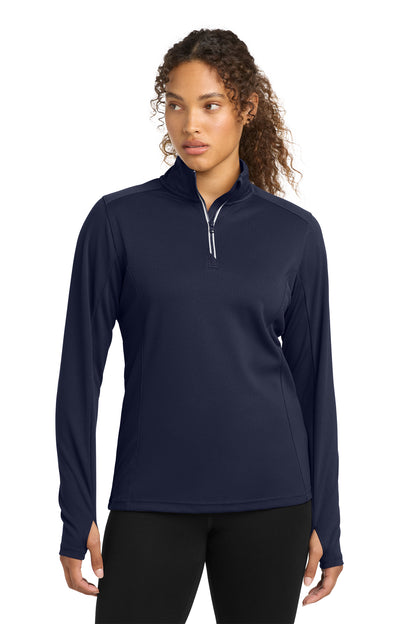 LST860 Sport-Tek® Women's Sport-Wick® Textured 1/4-Zip Pullover