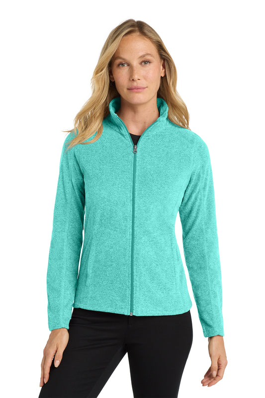 L235 Port Authority® Women's Heather Microfleece Full-Zip Jacket