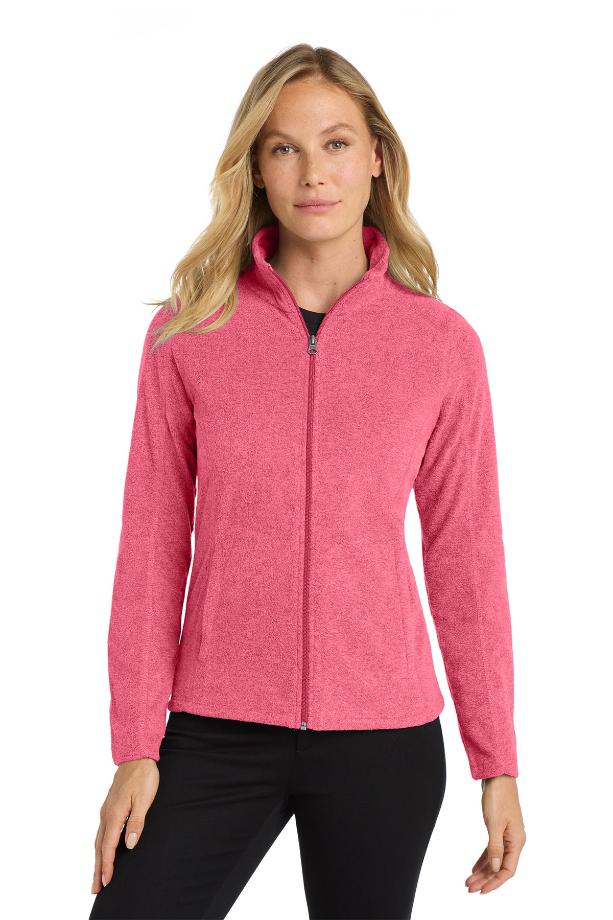 L235 Port Authority® Women's Heather Microfleece Full-Zip Jacket