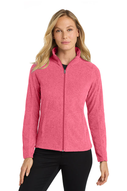 L235 Port Authority® Women's Heather Microfleece Full-Zip Jacket