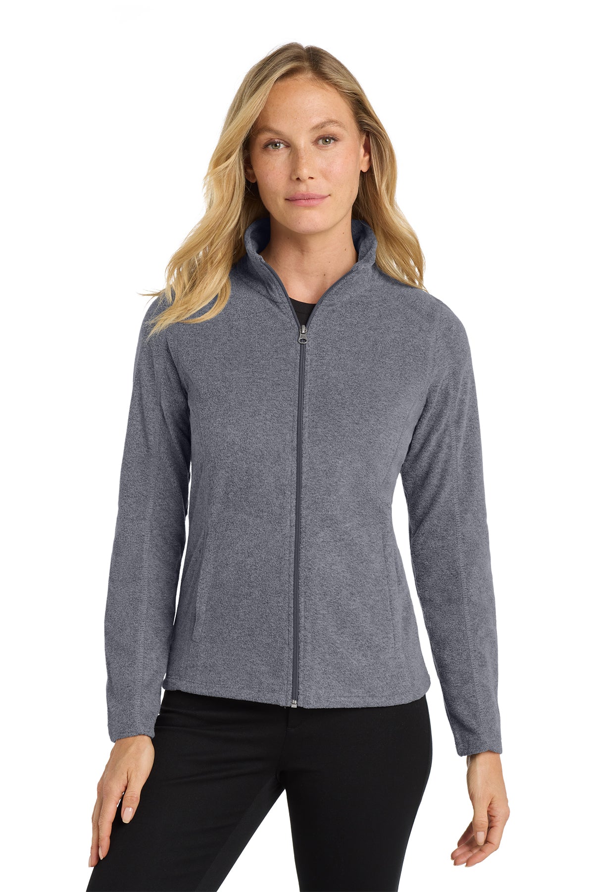 L235 Port Authority® Women's Heather Microfleece Full-Zip Jacket
