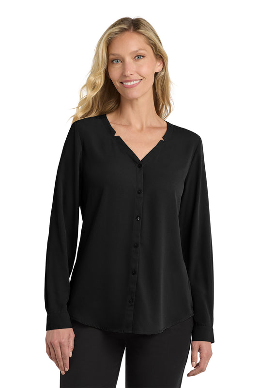 LW700 Port Authority® Women's Long Sleeve Button-Front Blouse