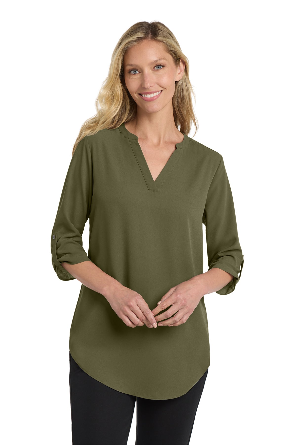 LW701 Port Authority® Women's 3/4-Sleeve Tunic Blouse