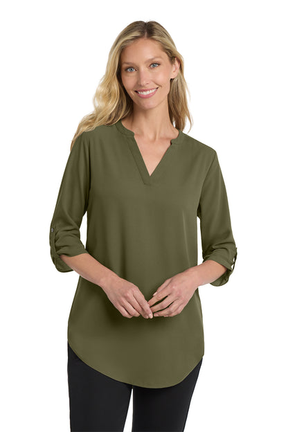 LW701 Port Authority® Women's 3/4-Sleeve Tunic Blouse