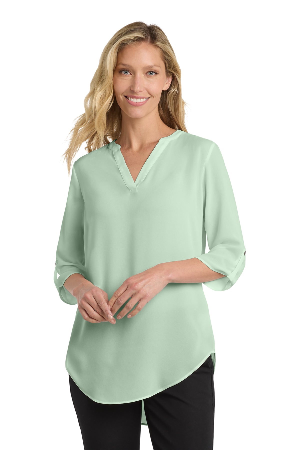 LW701 Port Authority® Women's 3/4-Sleeve Tunic Blouse