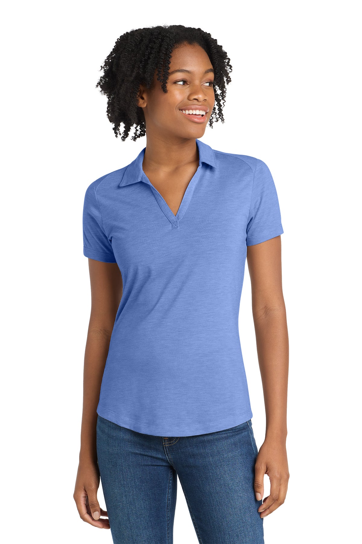 LST405 Sport-Tek® Women's PosiCharge® Tri-Blend Wicking Polo