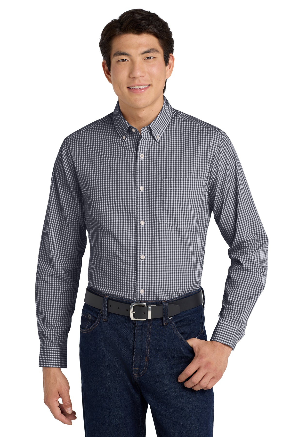 W644 Port Authority® Broadcloth Gingham Easy Care Shirt