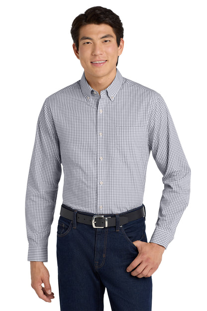 W644 Port Authority® Broadcloth Gingham Easy Care Shirt