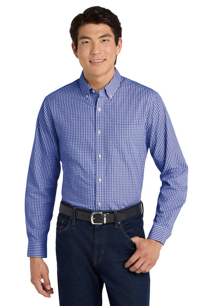 W644 Port Authority® Broadcloth Gingham Easy Care Shirt