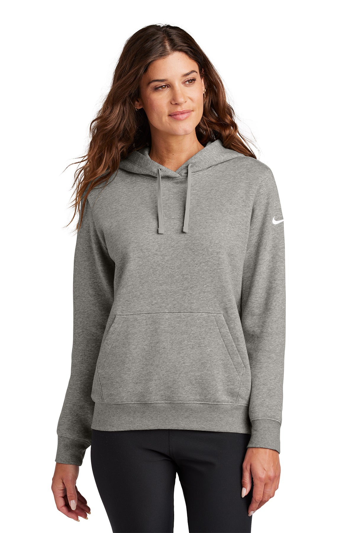 NKFD9889 Nike Women's Club Fleece Sleeve Swoosh Pullover Hoodie